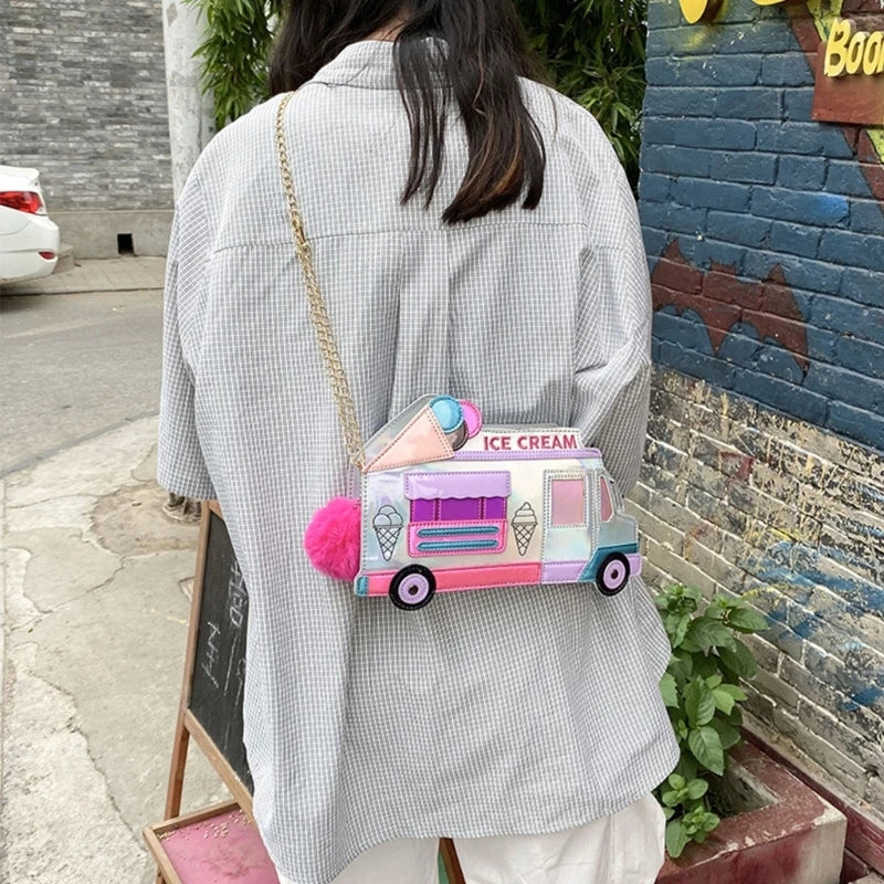 Women Ice Cream Car Crossbody Shoulder Bag Handbag
