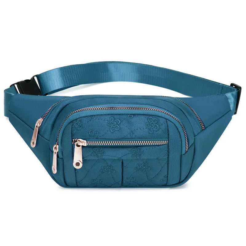Women Casual Nylon Waist Bags for Travelling Shopping