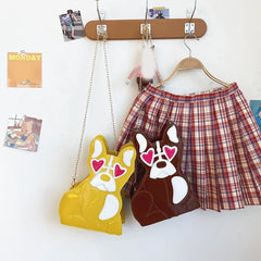 Women's Puppy Dog Crossbody Shoulder Bag Tote Purse Handbag Satchel