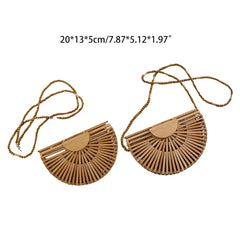 Women Crossbody Bamboo Woven Bohemia Shoulder Bag