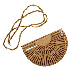Women Crossbody Bamboo Woven Bohemia Shoulder Bag