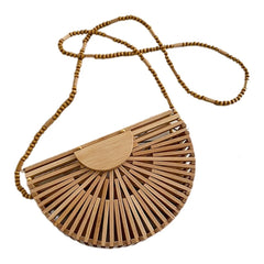Women Crossbody Bamboo Woven Bohemia Shoulder Bag