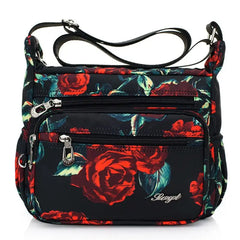 Women Floral Crossbody Nylon Shoulder Bag Tote Purse Messenger Satchel