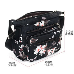 Women Floral Crossbody Nylon Shoulder Bag Tote Purse Messenger Satchel