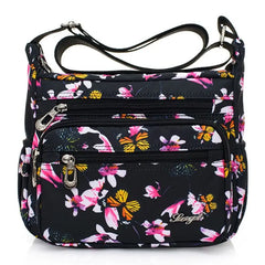 Women Floral Crossbody Nylon Shoulder Bag Tote Purse Messenger Satchel