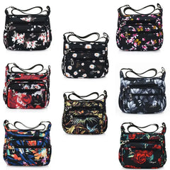 Women Floral Crossbody Nylon Shoulder Bag Tote Purse Messenger Satchel