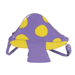 Women Mushroom Shape Crossbody Shoulder Bag PU Leather Tote Purse Handbag