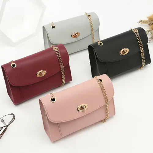 Women PU Leather Shoulder Crossbody Bag Satchel Handbag Tote Messenger Bag