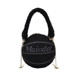Plush Basketball Crossbody Shoulder Bag Tote Handbag Messenger Satchel