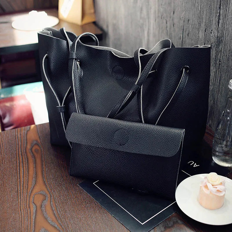 Women Composite Shoulder Bag Large Capacity PU Durable For Travel