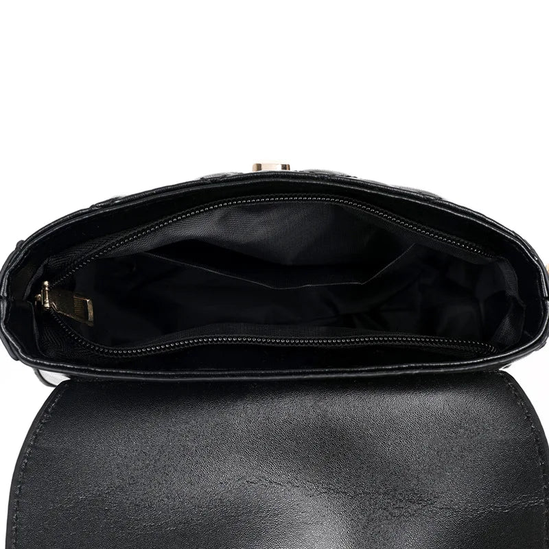 Women Lady Fashionable Shoulder Bag with Diamond Wave Pattern