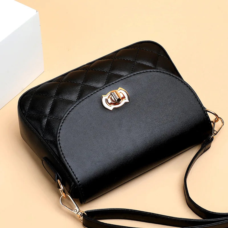 Women Lady Fashionable Shoulder Bag with Diamond Wave Pattern