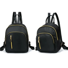 Women Nylon Backpack Travel Shoulder School Bag Rucksack Zip Bags