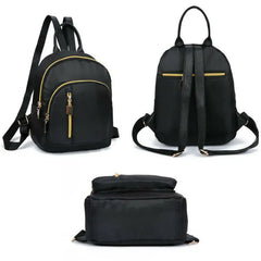 Women Nylon Backpack Travel Shoulder School Bag Rucksack Zip Bags