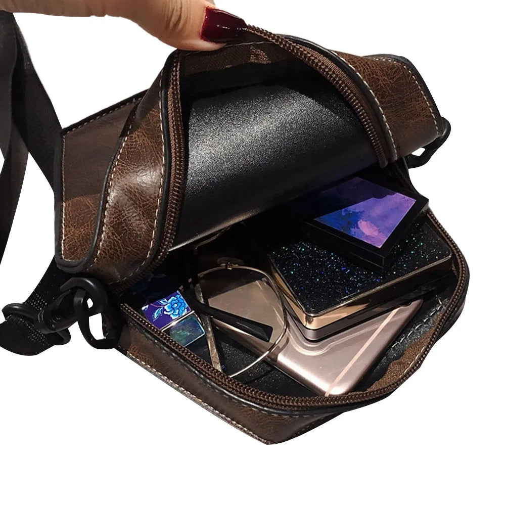 Women PU Handbags Clutch Crossbody Bag Adjustable Straps Shoulder Bag