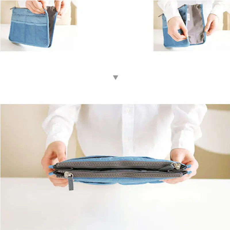 Women Travel Handbag Organizer Purse Large Liner Cosmetic Insert Bag
