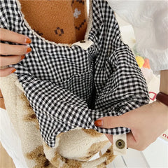 Soft Shoulder Tote Bag Canvas Fluffy Fur Bear Handbags Large Capacity