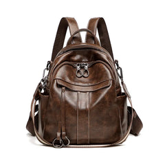 Large Capacity Backpack Purses High Leather Vintage Bag School Bags