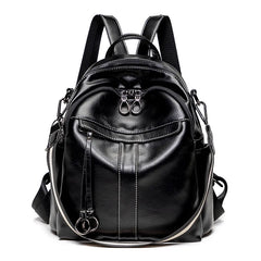 Large Capacity Backpack Purses High Leather Vintage Bag School Bags