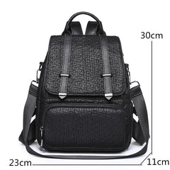 Large Leather Backpack Purse Vintage Bag School Travel Bookba