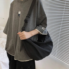 Women Large Capacity Bag Nylon Waterproof Shoulder Bags Unisex Travel Handbag