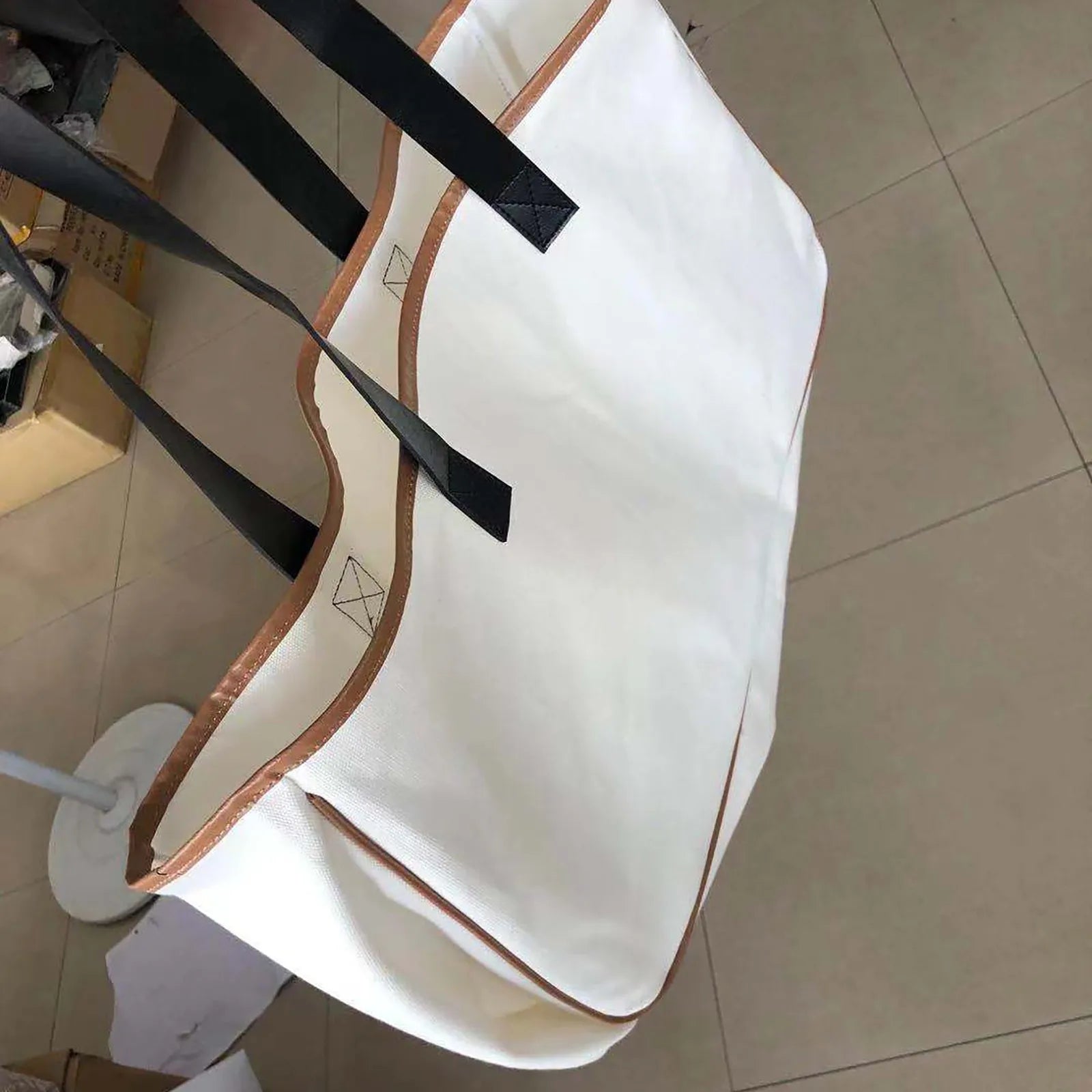 Large Capacity Canvas Handbag Tassel Shoulder Bag Lady Tote Shopping Bag