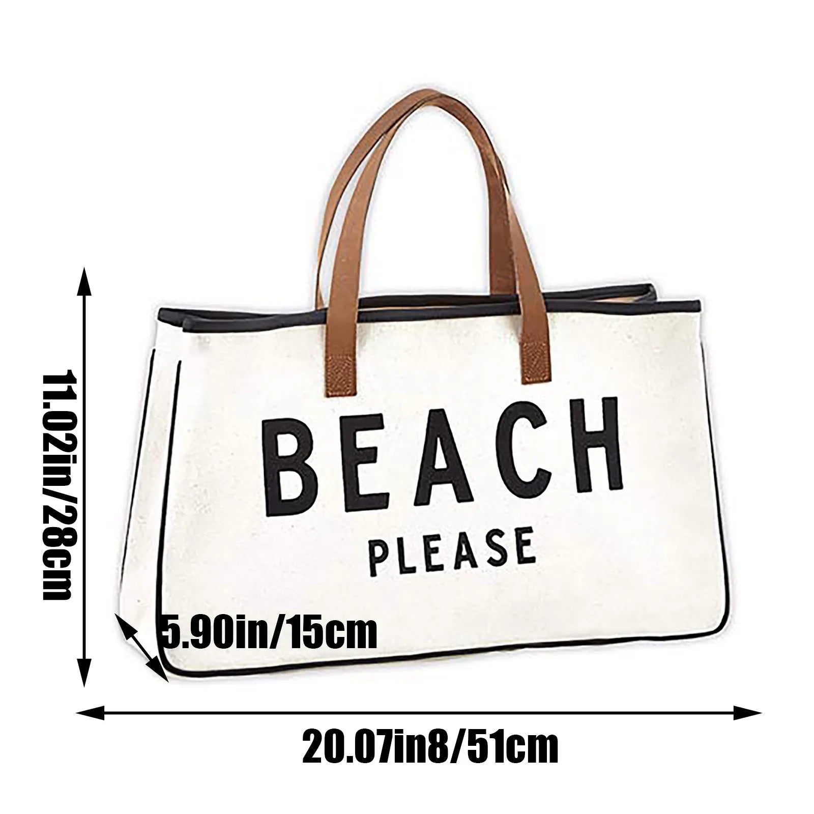 Large Capacity Canvas Handbag Tassel Shoulder Bag Lady Tote Shopping Bag