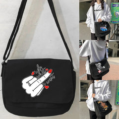 Large Capacity Crossbody Bag Casual Canvas Shoulder Messenger Bag