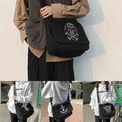 Skull Series Crossbody Bag Canvas Satchel
