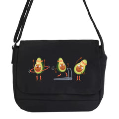 Avocado Series Crossbody Bag Canvas Shoulder Messenger Unisex