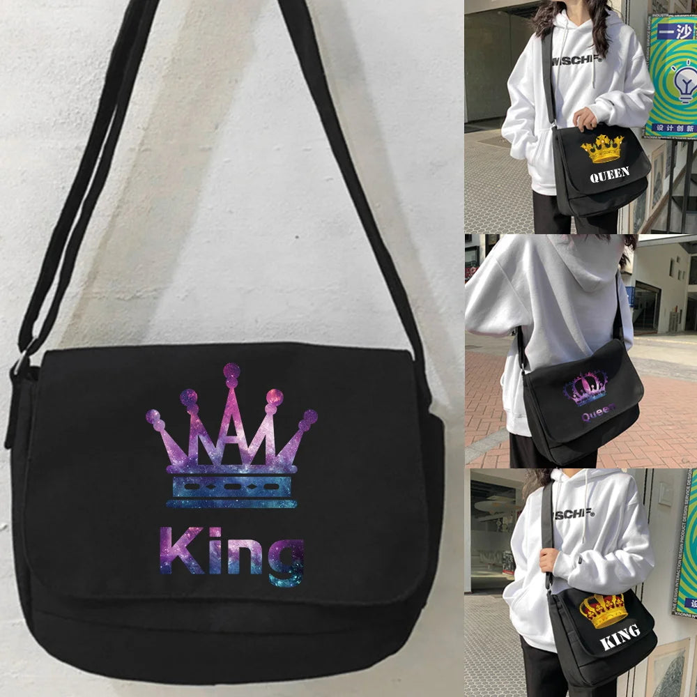Large Capacity Crossbody Bag Canvas Shoulder Messenger Unisex