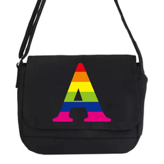 Rainbow Series Canvas Crossbody Bag Large Capacity Satchels