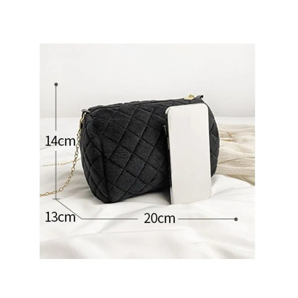 Women Large Capacity Furry Fluffy Shoulder Bags Handbags Crossbody Messenger Bag