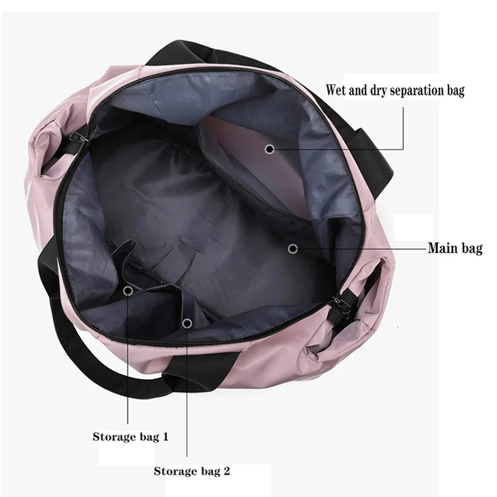 Women Large Capacity Gym Bag Waterproof Swimming Yoga Sports Bags