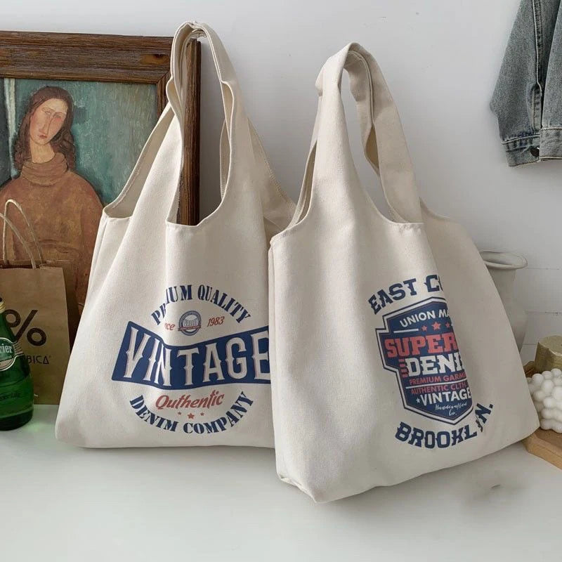 Canvas Shoulder Bag Large Capacity Handbag