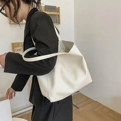 Women Large Capacity Shoulder Bags PU Leather Students School Book Handbags