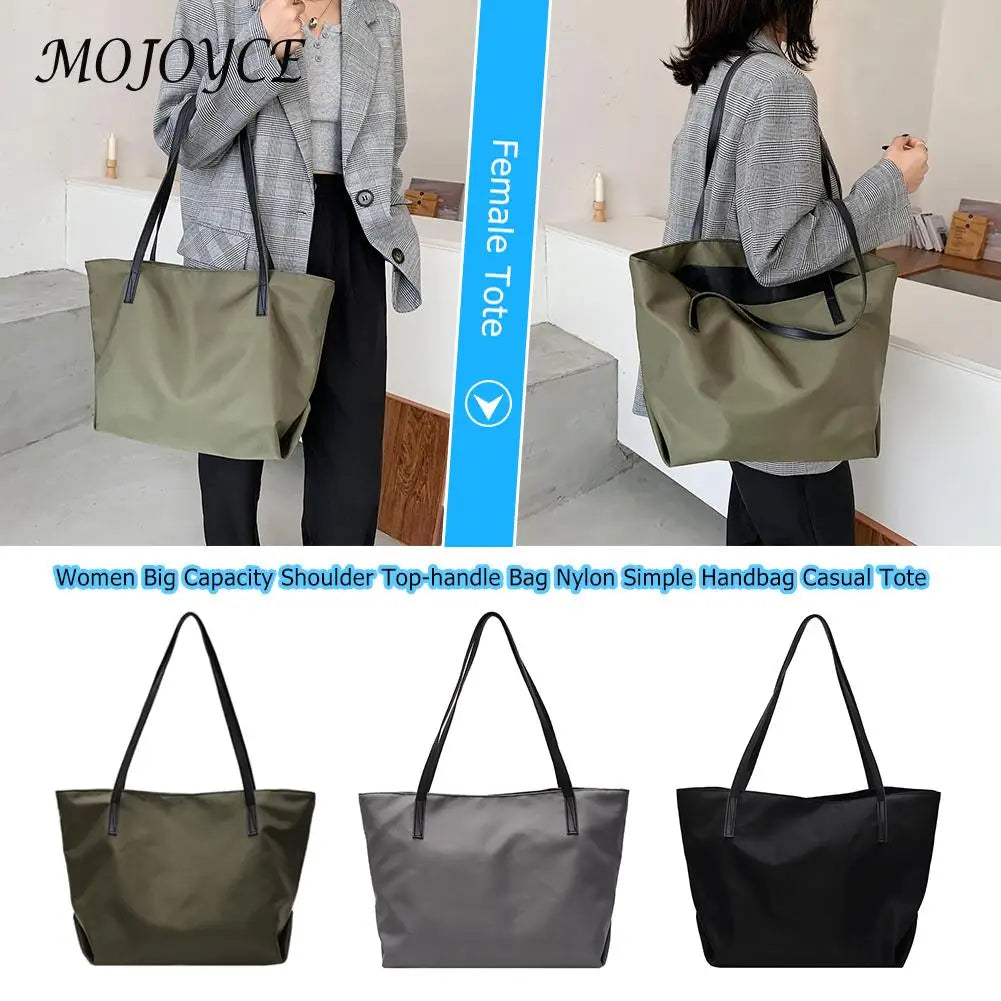 Women Shoulder Bag Large Capacity Nylon Handbag Casual Totes