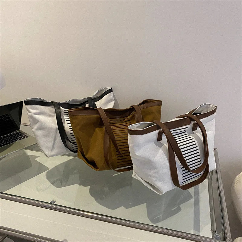 Retro Canvas Shoulder Bag for Women Large Capacity