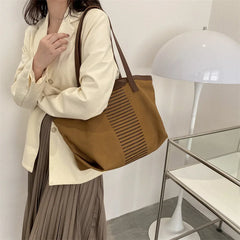 Retro Canvas Shoulder Bag for Women Large Capacity