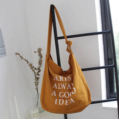Women's Canvas Shoulder Bag Print Crossbody Bag Corduroy Bag