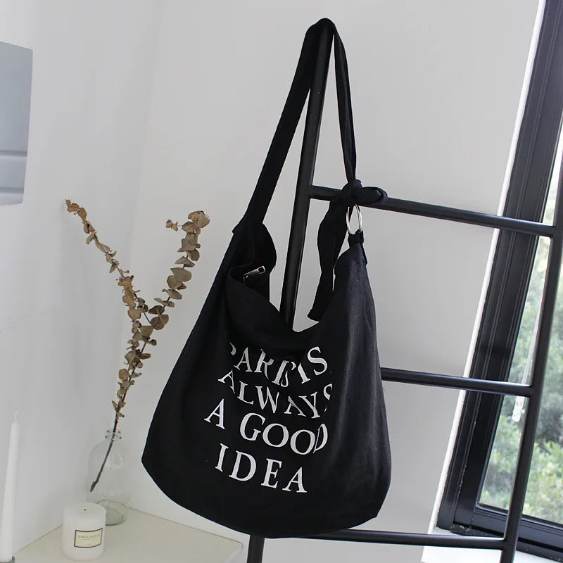 Women's Canvas Shoulder Bag Print Crossbody Bag Corduroy Bag