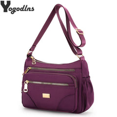 Women Large Capacity Shoulder Bag Nylon Crossbody Travel Purse Handbag Tote
