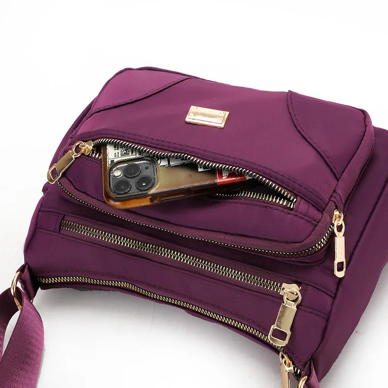 Women Large Capacity Shoulder Bag Nylon Crossbody Travel Purse Handbag Tote