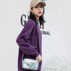Women Laser Crossbody Bag Messenger Shoulder Bag PVC Jelly Small Tote