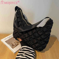 Women Lattice Pattern Quilted Underarm Bag Mini Top-handle Bag