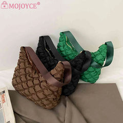 Women Lattice Pattern Quilted Underarm Bag Mini Top-handle Bag