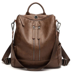 Women Leather Backpacks High Rucksacks Girls Travel Bagpack Ladies Sac Dos