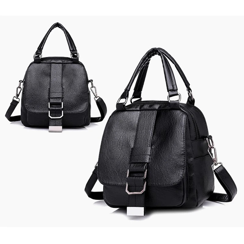 Vintage Women Leather Backpacks Handbags Travel Bagpack School Bags