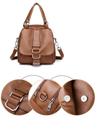 Vintage Women Leather Backpacks Handbags Travel Bagpack School Bags