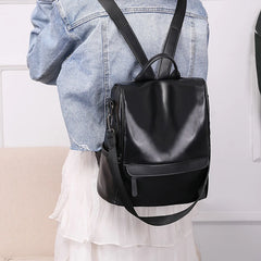 Vintage Women Leather Backpacks Shoulder Bag Travel Bagpack Mochilas